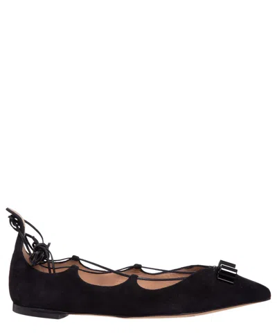 Ferragamo Claire Ballet Flats In Black