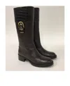 Ferragamo Clasp Boots In Black