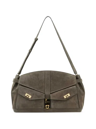 FERRAGAMO CLASP FASTENING SHOULDER BAG