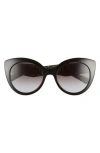 Ferragamo Classic 54mm Gradient Cat Eye Sunglasses In Black/grey Gradient