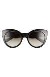 Ferragamo Classic 54mm Gradient Cat Eye Sunglasses In Black/khaki Gradient