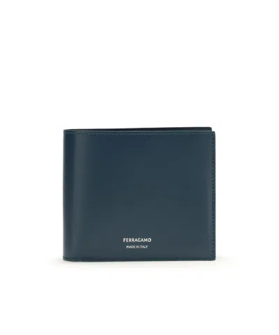 Ferragamo Classic Bifold Wallet In Blue