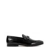 FERRAGAMO CLASSIC BLACK LEATHER LOAFERS FOR MEN | SS24 COLLECTION