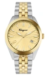 Ferragamo Classic Bracelet Watch, 36mm In Gold