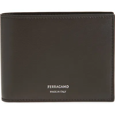 Ferragamo Classic Leather Bifold Wallet In Moro