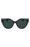 Ferragamo Classic Logo 53mm Cat Eye Sunglasses In Purple