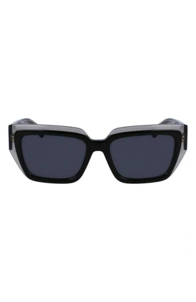 FERRAGAMO FERRAGAMO CLASSIC LOGO 55MM SQUARE SUNGLASSES