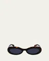Ferragamo Classic Logo 54mm Oval Sunglasses In Transparent Brown/brown