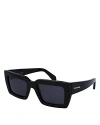 Ferragamo Classic Logo Acetate Rectangle Sunglasses In Black