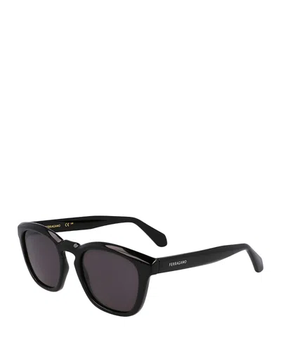 Ferragamo Classic Logo Keyhole Sunglasses, 50mm In Black