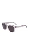 Ferragamo Classic Logo Keyhole Sunglasses, 50mm In Transparent Grey