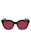 Ferragamo Logo Plastic Cat-eye Sunglasses