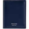 Ferragamo Classic Tall Leather Bifold Wallet In Midnight