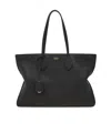 Ferragamo Folded Edge Grained Texture Shoulder Bag In Black