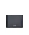 Ferragamo Florence Black Bi-fold Wallet With Logo Lettering On The Front In Leather Man