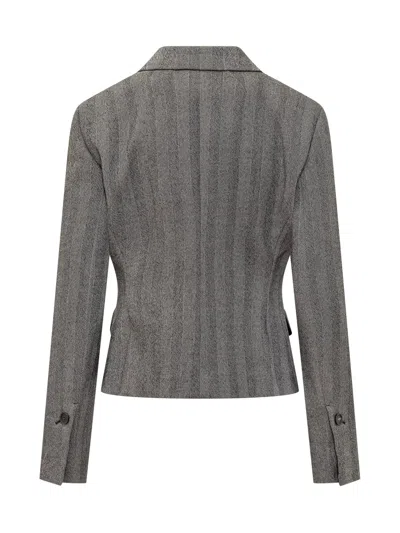 Ferragamo Classic Wool Blazer In Gray
