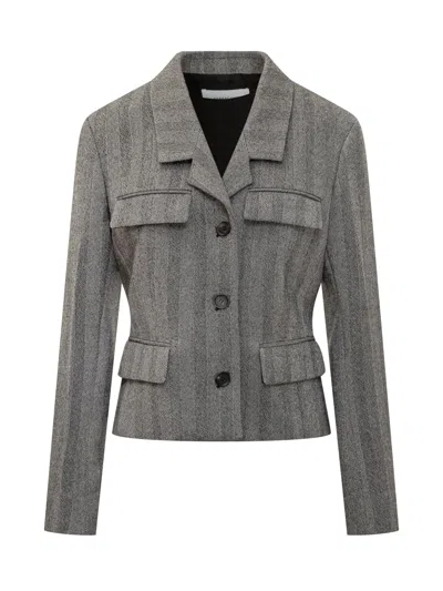 Ferragamo Classic Wool Blazer In Gray