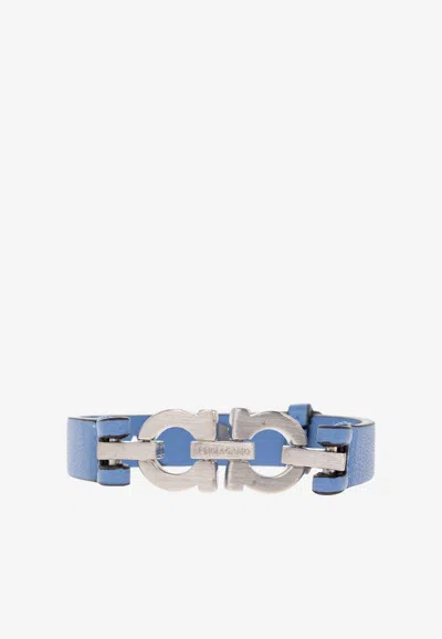 Ferragamo Classic Woven Bracelet In Blue