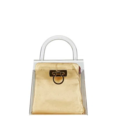 Pre-owned Ferragamo Clear Gold Plastic Handbag () In Multi