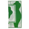 Ferragamo Clessidra Printed Cotton And Silk Shawl In Green