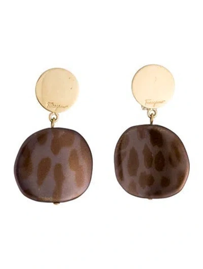 Pre-owned Ferragamo Clip-on Earrings In Multi