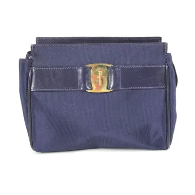 Pre-owned Ferragamo Cloth Pouch () In Blue
