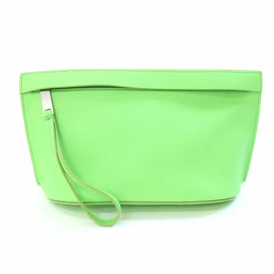 Pre-owned Ferragamo Clutch Bag Pouch () In Green