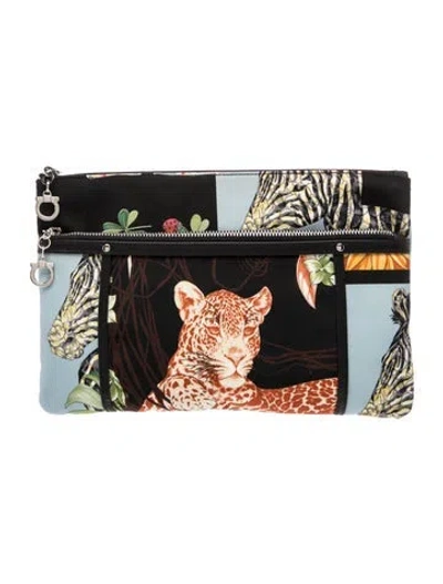 Pre-owned Ferragamo Clutch In Multi