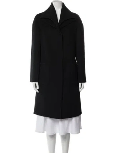 Pre-owned Ferragamo Coat In Black