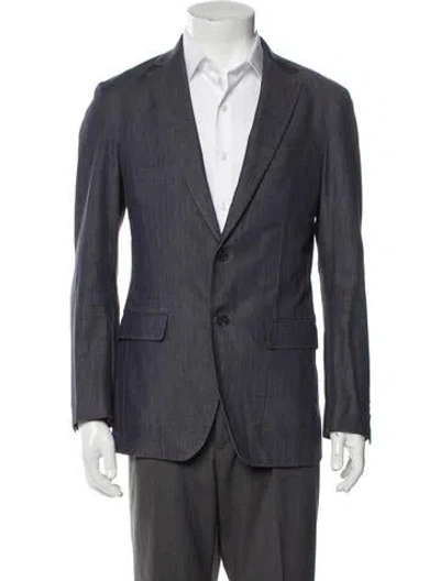 Pre-owned Ferragamo Coat In Blue