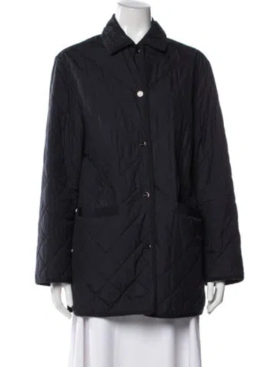 Pre-owned Ferragamo Coat In Blue