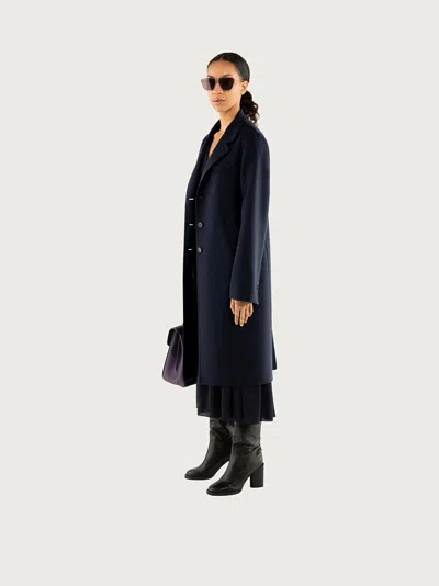 Ferragamo Coat In Black