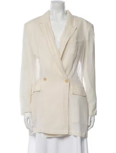 Pre-owned Ferragamo Coat W/ Tags In Neutral