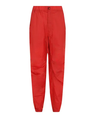 FERRAGAMO COATED DRAWSTRING STRAIGHT-LEG PANTS
