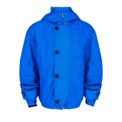Pre-owned Ferragamo Coated Hooded Jacket 'blue' | Men's Size 50