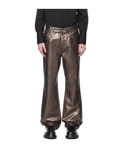 Ferragamo Brown Five-pocket Jeans In 0751/275 Bronze