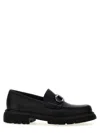 Ferragamo Chunky Sole Loafers With Metal Buckle Detail In Black