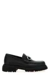 Ferragamo Black Leather Cocoon Loafers In Multi