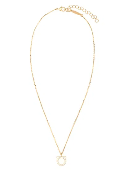 Ferragamo Gold Metal Gancini Necklace