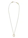 Ferragamo Women Gold-colored Necklace With Gancini Charm In Brass Woman In Metallic