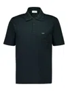 Ferragamo Collar-embroidered Short-sleeves Polo Shirt In Green