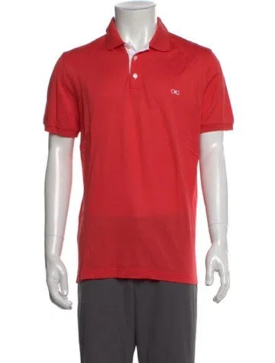 Pre-owned Ferragamo Collar Short Sleeve Polo Shirt In Multi