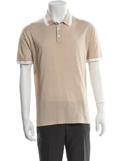 Pre-owned Ferragamo Collar Short Sleeve Polo Shirt In Neutral