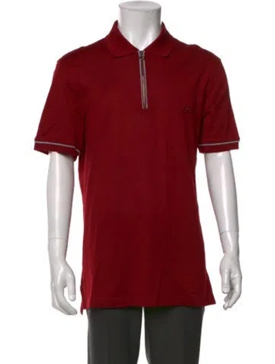 Pre-owned Ferragamo Collar Short Sleeve Polo Shirt In Red