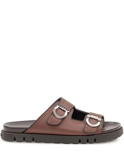 Ferragamo Colly Sandals In Braun
