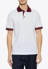 Ferragamo Color-block Short Sleeved Polo T-shirt In White