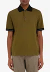 Ferragamo Color-block Short Sleeved Polo T-shirt In Green