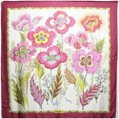 Pre-owned Ferragamo Color Silk Scarf () In Multi