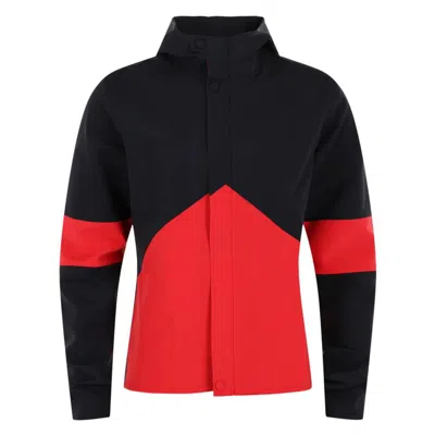 Ferragamo Colorblock Hooded Rain Jacket In Multi