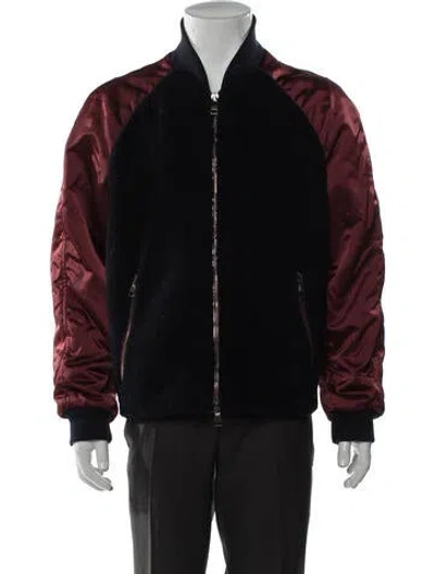 Pre-owned Ferragamo Colorblock Pattern Bomber Jacket In Multi